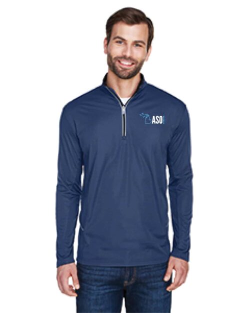 Mens Navy 1/4 Zip Pullover