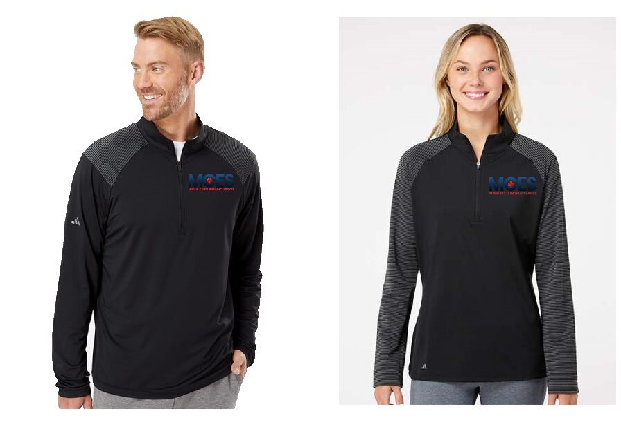 A521 Adidas Stripe Qtr Zip (Mens & Ladies)