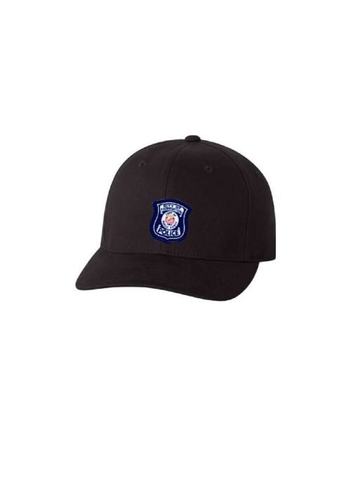 Black Yupong Flexfit Airmesh Cap with Police Shield Logo
