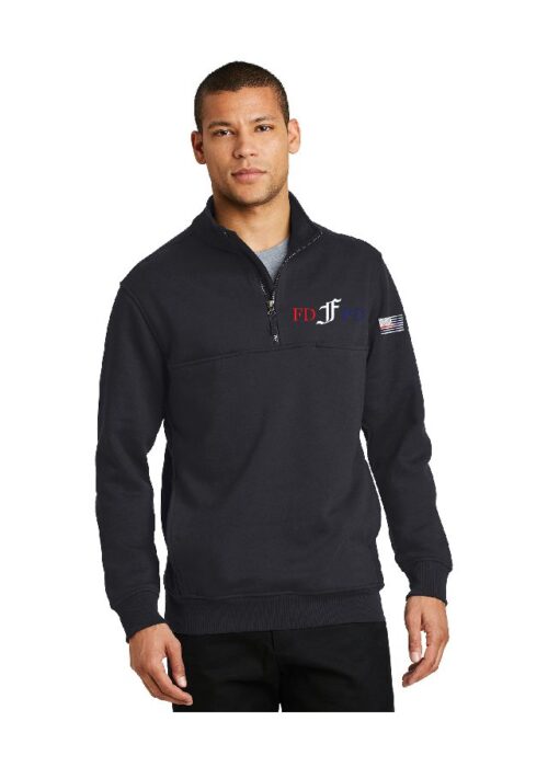 CS626 Navy Half Zip Job Shirt